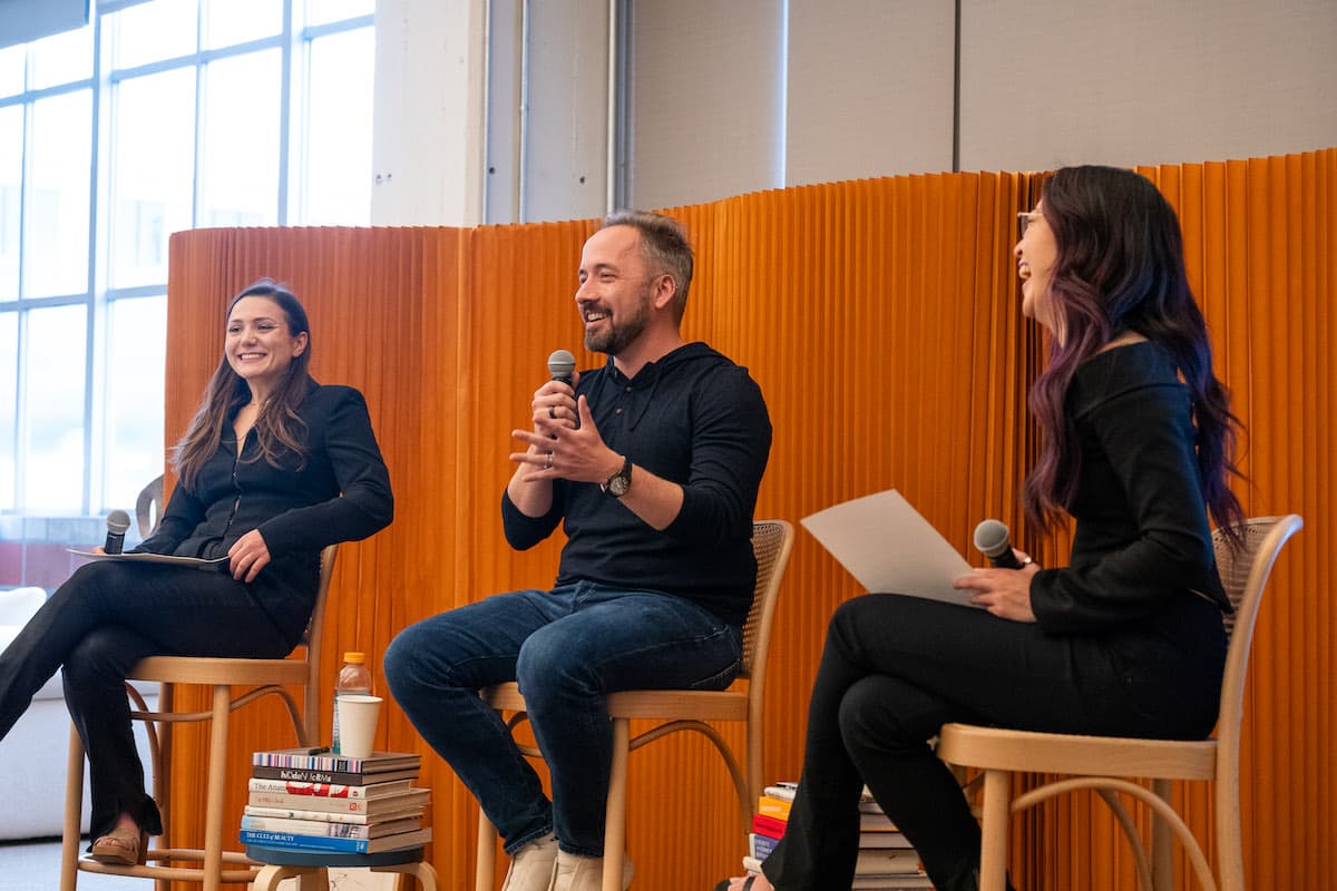 Drew Houston on stage at Thursday Nights in AI