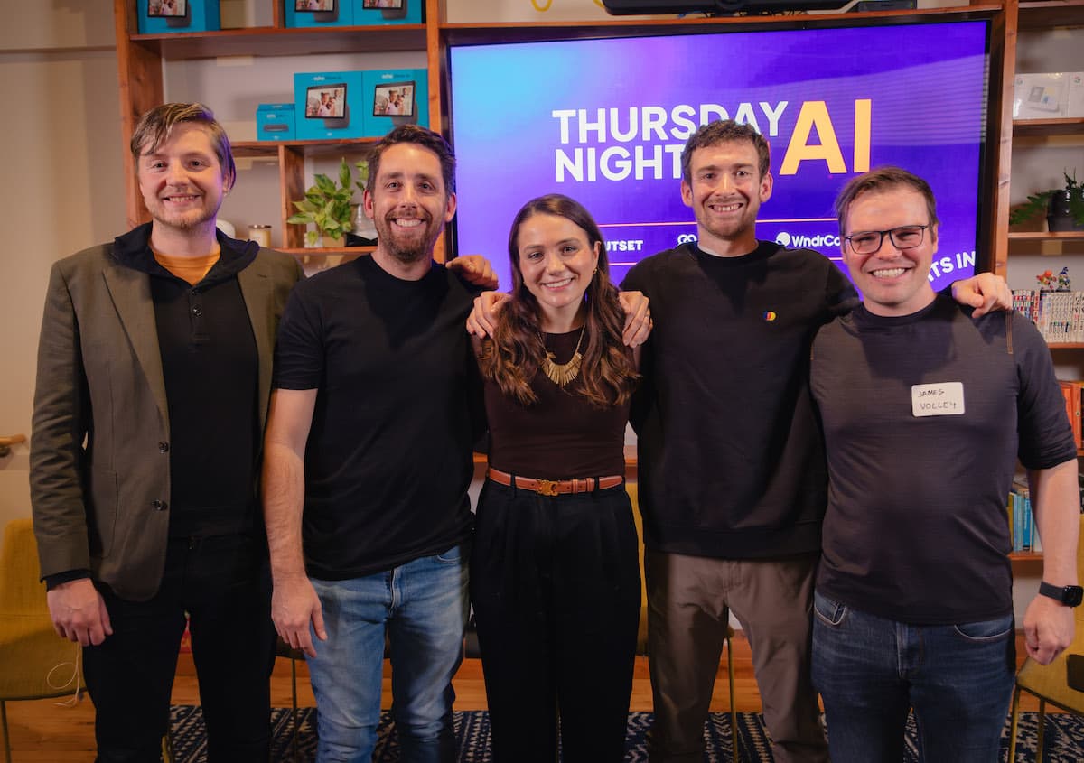 Group photo at a Thursday Nights in AI event